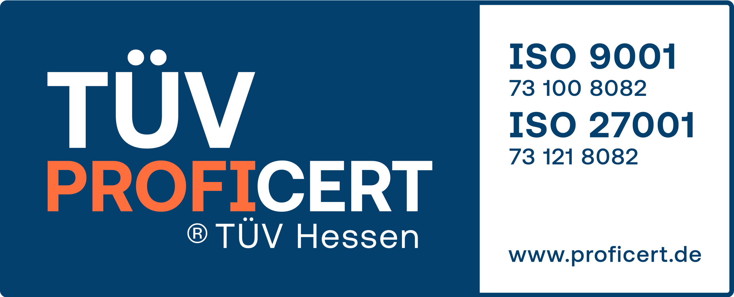 Siegel ISO 27001 und ISO 9001
